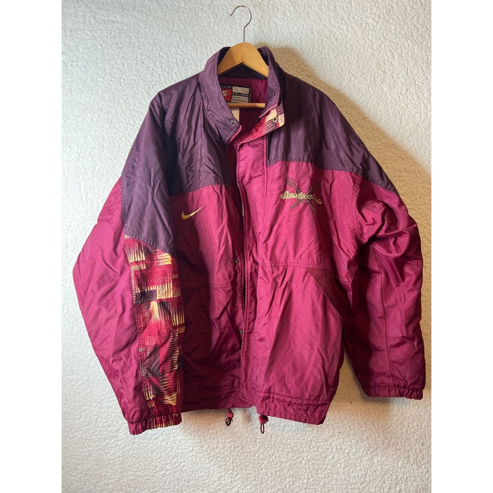 Vintage Nike Florida State Seminoles Jacket XXL Puffer Burgundy FSU Team Sports